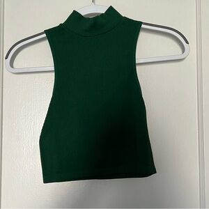 Ribbed crop tank top